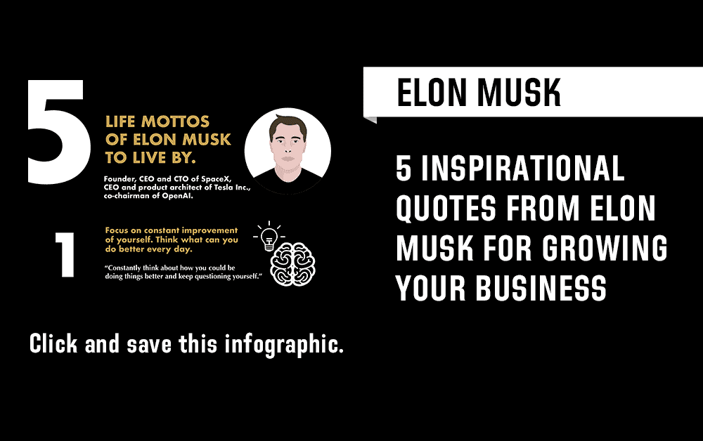 5 Quotes of Elon Musk to Live by and Base Your Business Around (Infographic)
