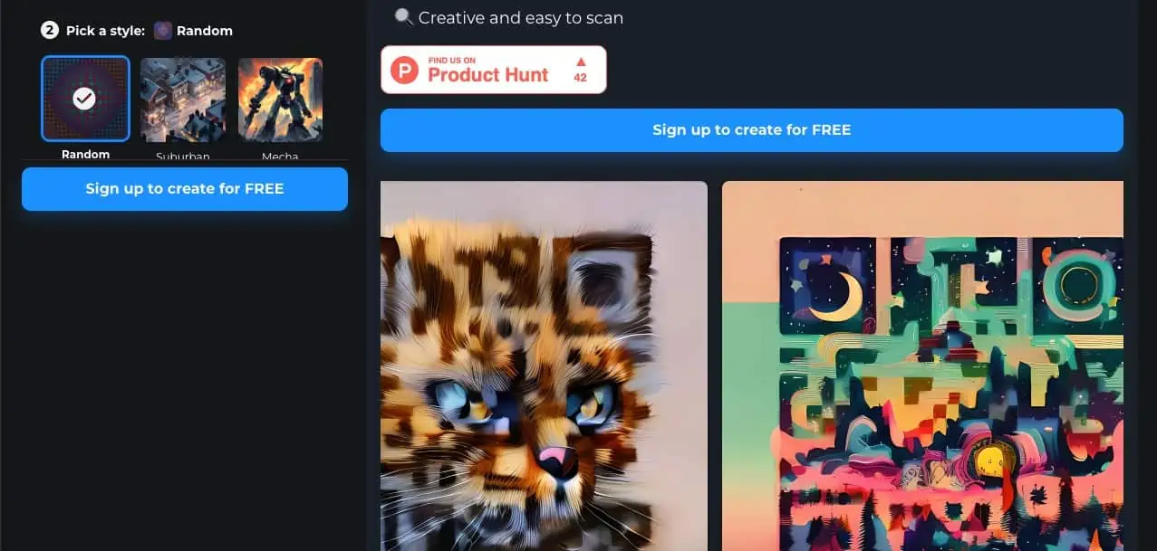 OpenArt tool in action, generating artistic QR codes using the power of AI