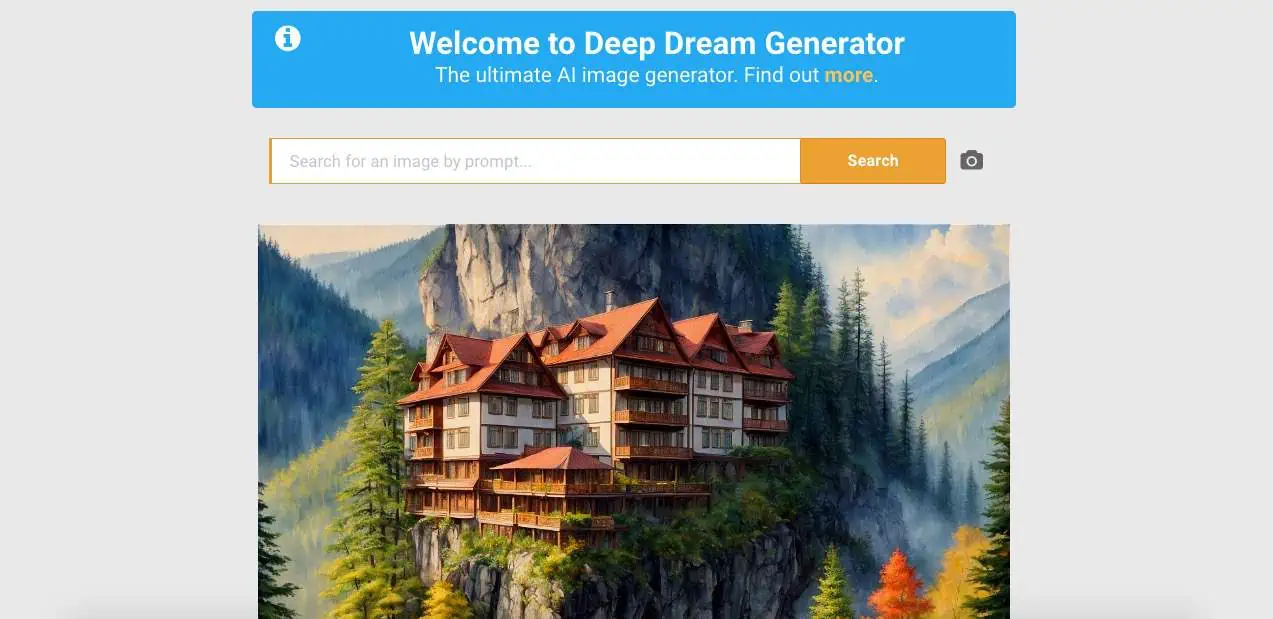 Deep dream generator screenshot
