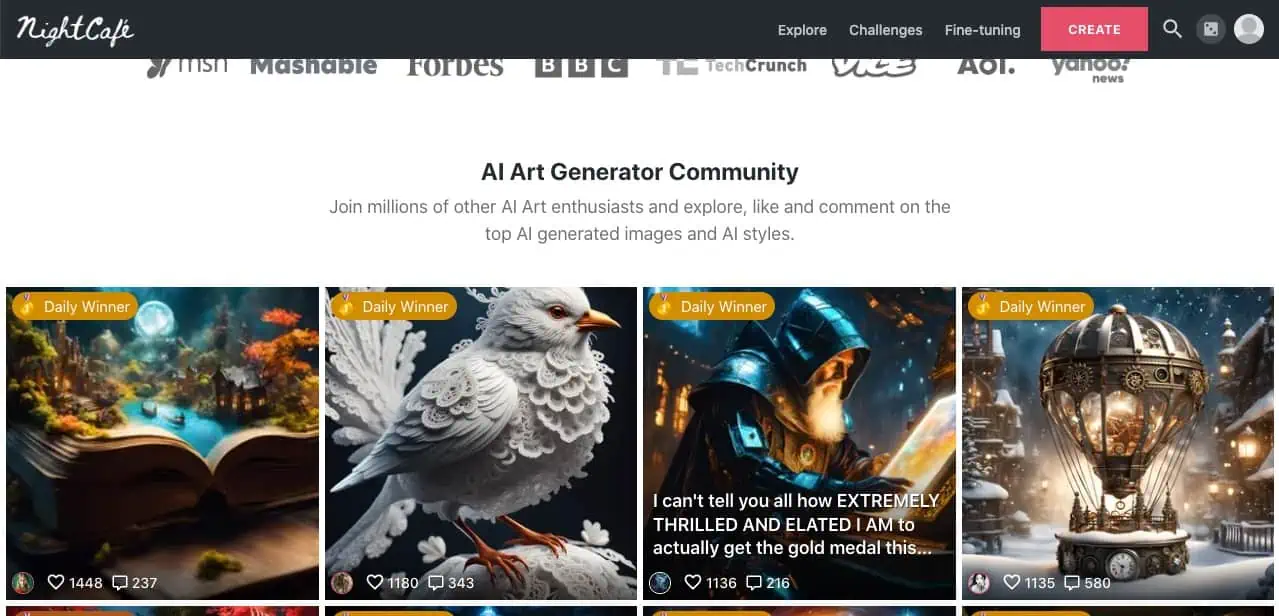 Night Cafe AI art generator creates stunning AI art and has an amazing community